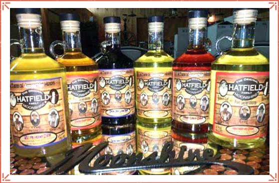 Hatfield Family Moonshine. Best Whiskey.